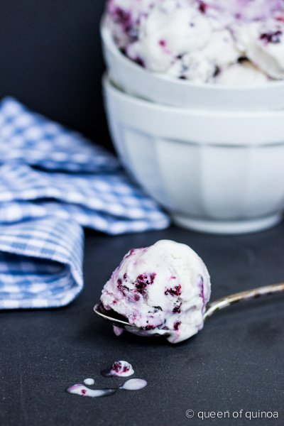 Black Raspberry Ice Cream via @alyssarimmer -- #glutenfree #dairyfree