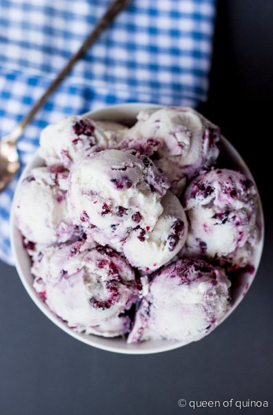 Black Raspberry Ice Cream {dairy-free}