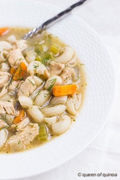 Easy Homemade Chicken Noodle Soup - a quick, gluten-free meal the whole family will adore!