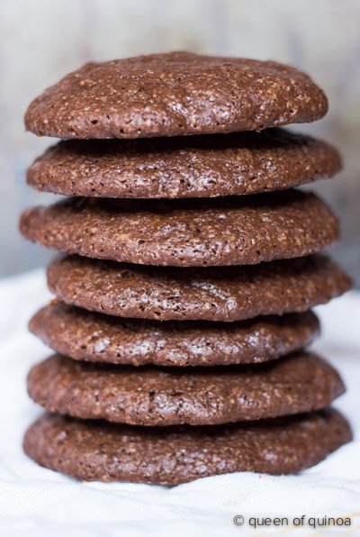 Dark Chocolate Quinoa Cookies - a simple recipe, with big chocolate flavor! Plus, they're #glutenfree and made with #quinoa.