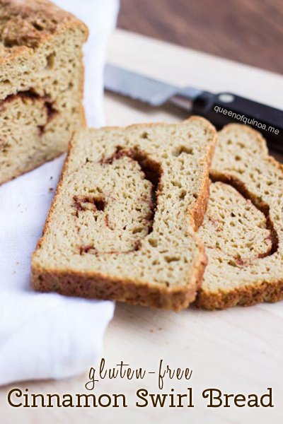 Gluten-Free Cinnamon Swirl Bread | recipes on simplyquinoa.com | #glutenfree