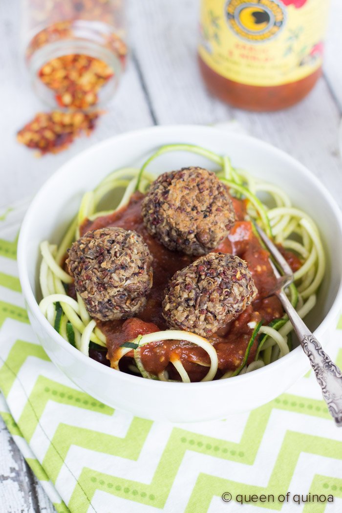 Vegan Quinoa Meatballs using mushrooms, lentils and quinoa